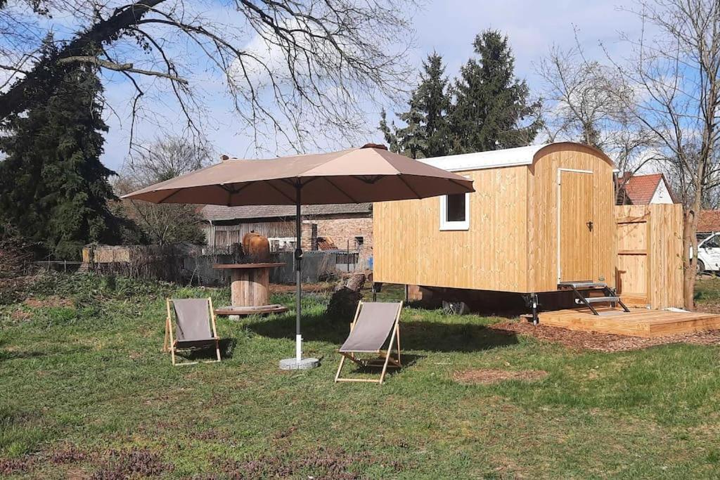 Steinhofel Zirkuswagen Glamping Fuer 2 Mit Veranda Kueche Netflix Parken Und Hofladen מראה חיצוני תמונה